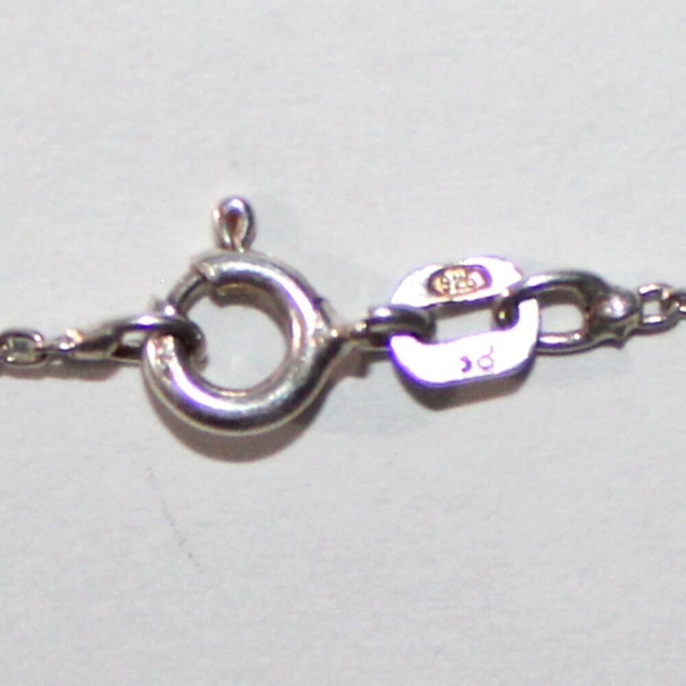 Sterling Silver Faux Opal Amethyst Necklace - Picture 5 of 7